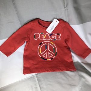 NWT Peace Long Sleeved t-shirt Gymboree